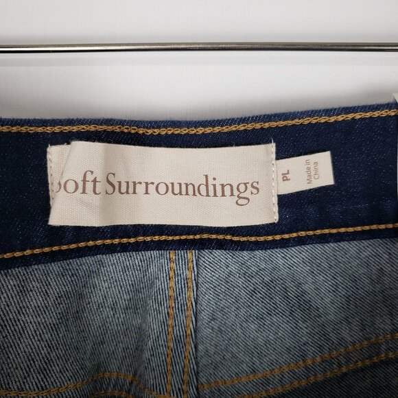 Soft Surroundings NWT Ultimate Denim Pull On Slim Leg Jeans Marina Wash Size PL - Picture 8 of 9